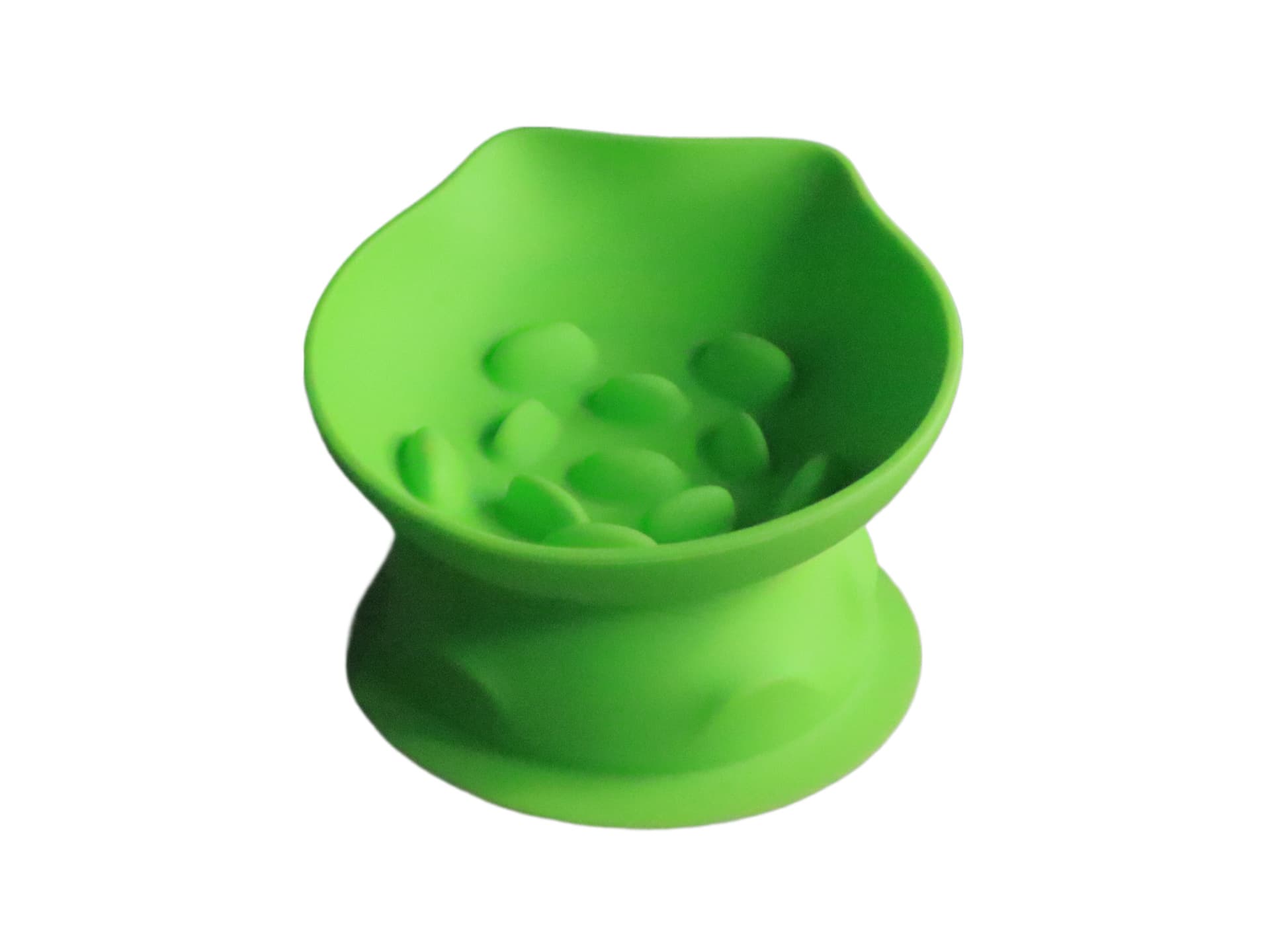 2-Piece Elevated Silicone Pet Bowl Set - Slanted Neck Protection Cat Bowl with Anti-Slip Suction Base for Cats and Small Dogs