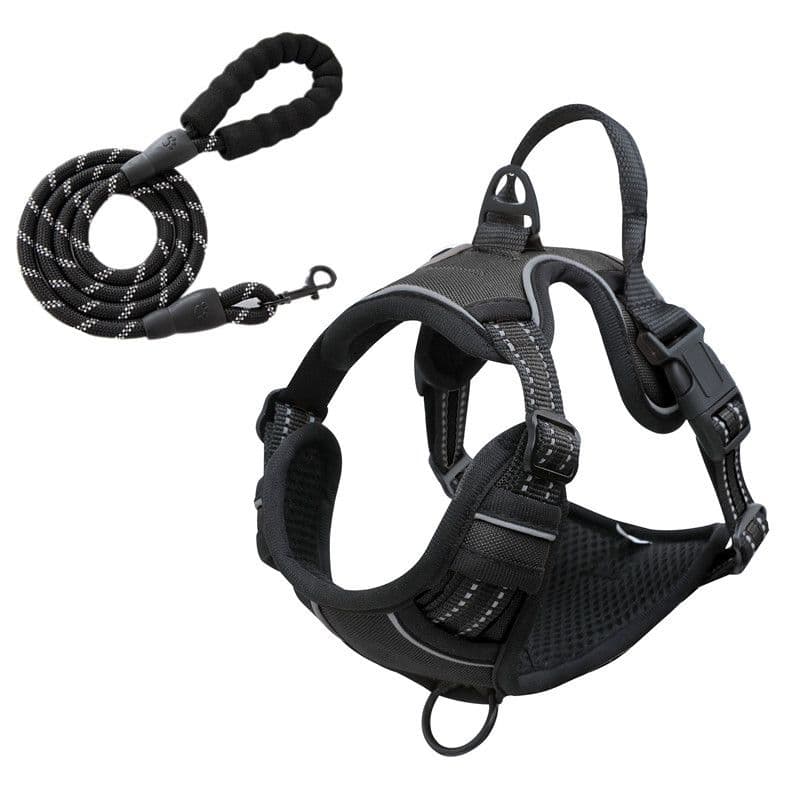 Reflective Pet Vest, Dog Harness, No Pull, Breathable, 1.5-meter tow rope
