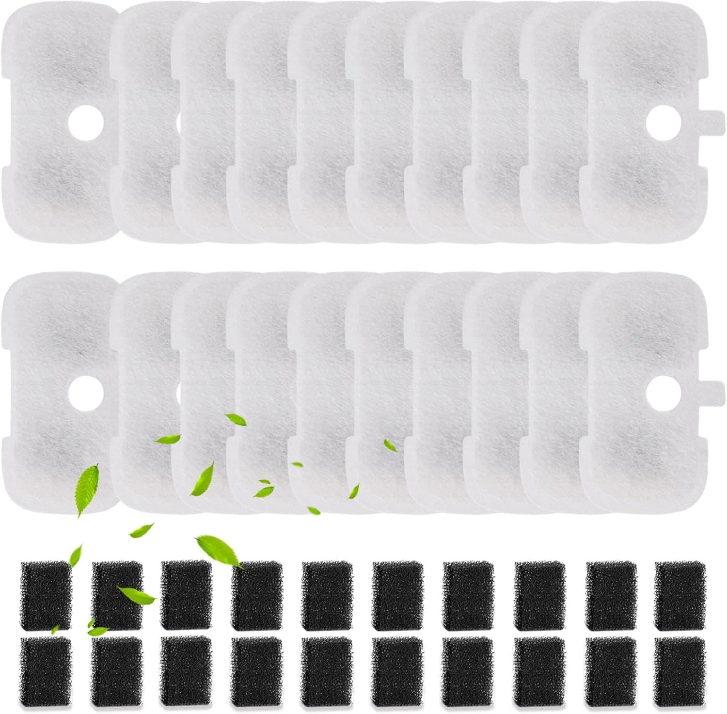 20 Packs Filter Replacement Compatible with Cat Water Fountain PLWF005/PLWF105/PLWF115/PLWF106/PLWF116/PLWF305, Upgrade Replacement Filters Fit Pet libro Water Fountain, Easy to Install, photo 1 of 6