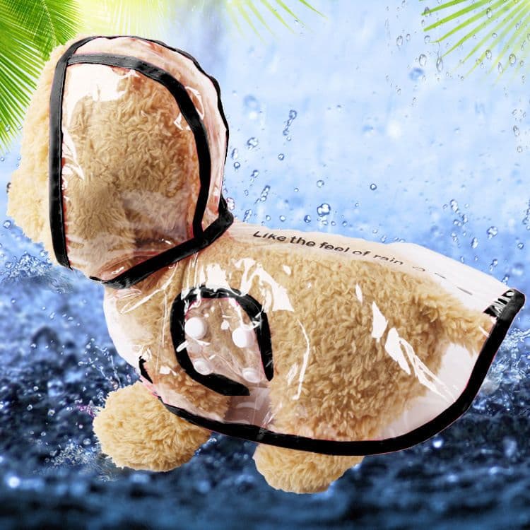 Shine Transparent Pet Raincoat PU Two Leg Style New soft material- edge transparent raincoat