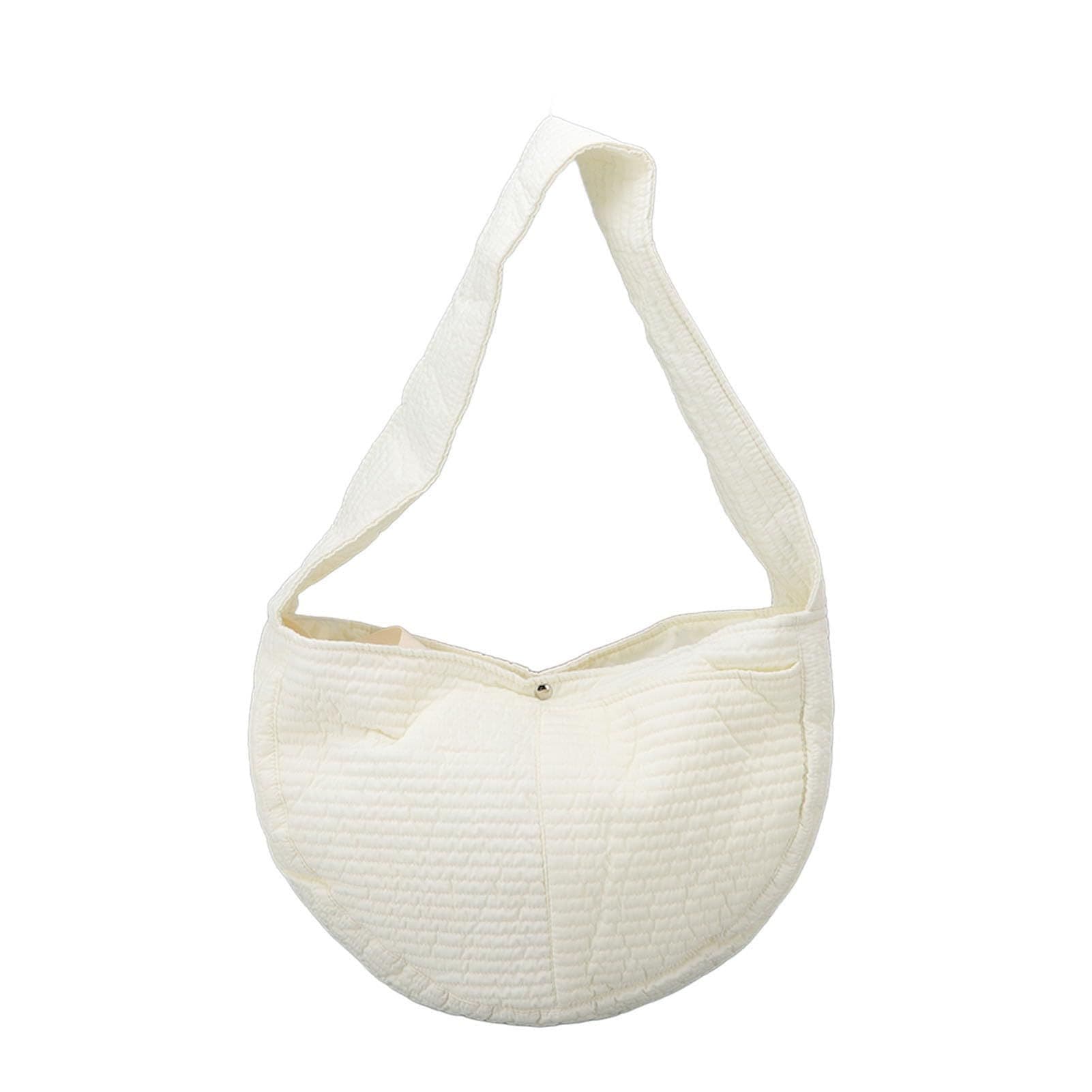 Pet Carrier Bags Large-Capacity Pet Travel Carrier Portable Outdoor Dog Crossbody Bags Pet Carrier Tote for Cats Dogs Outdoor Subway Shopping Hiking Traveling (white, small), photo 1 of 5