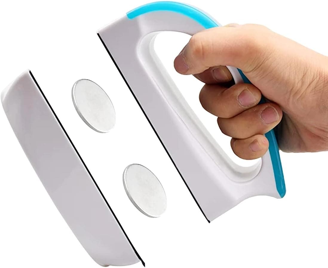 Petluno Magnetic Aquarium Glass Cleaner Fish Tank Glass Algae Scrapers, Floating Scrubber Cleaning Brush, Scratch-Free, Anti-Slip with Handle (M) M: suggests fish tank (50-60cm), photo 1 of 8