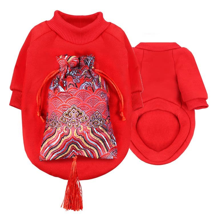 Shine Pet Sweatshirt Fleece Warm Medium Dogs Fubao sea wave tassel