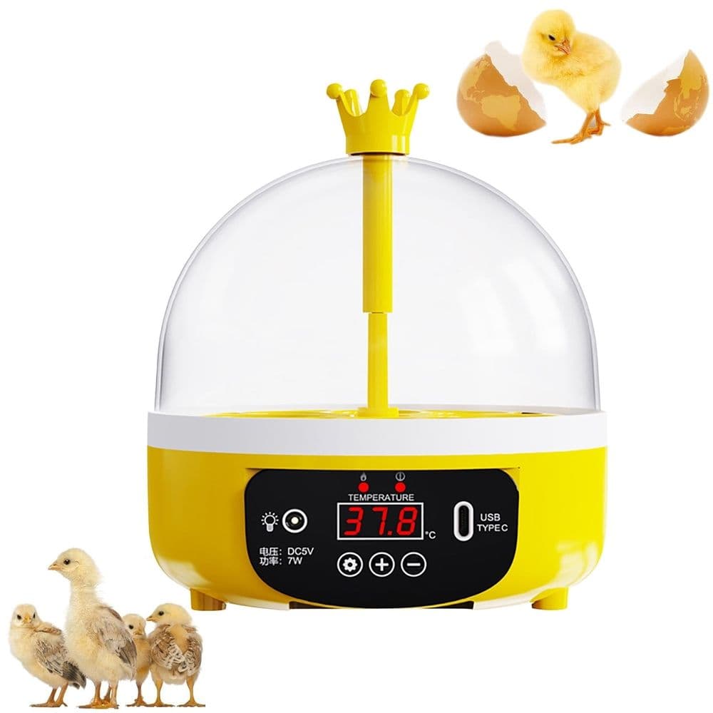 Small Household Mini Egg Incubator for Chickens Ducks & Quail - Intelligent Automatic Poultry Hatcher with Precise Temperature & Humidity Control - Transparent Observation Window - Compact Incubator, photo 1 of 5