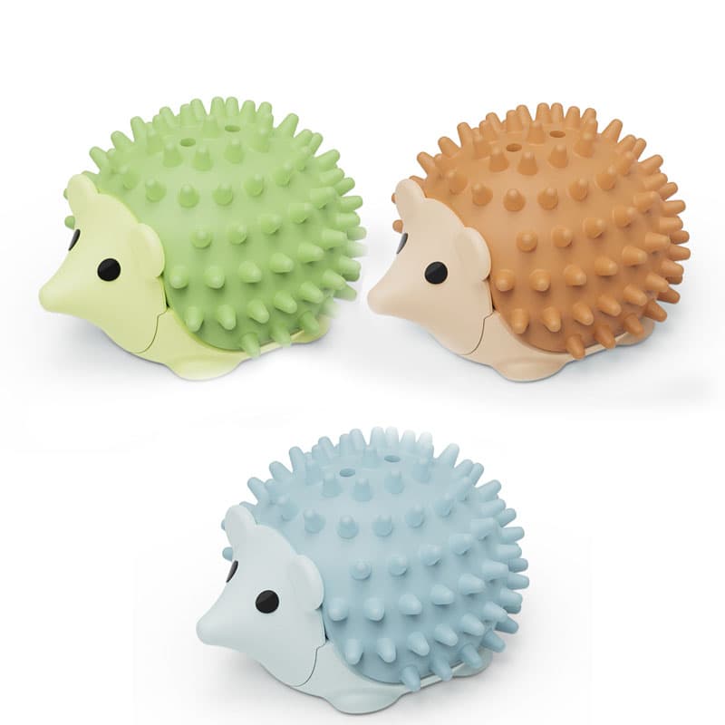 3-Pack Cat Hedgehog Lick Toys – Rotating Catnip Ball Scratcher with Adhesive Mount, ABS Self-Play Wall Toy in Green, Blue & Brown, photo 1 of 6