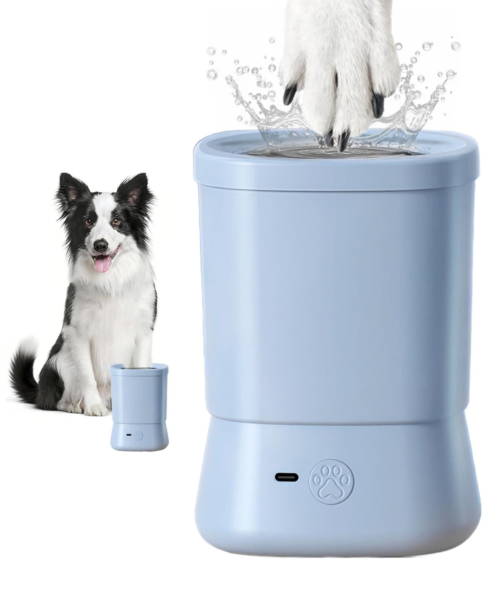 Electric Dog Paw Cleaner for Dogs,2 Speeds Automatic Dog Foot Paw Washer for Medium Large Cat Dog Pet