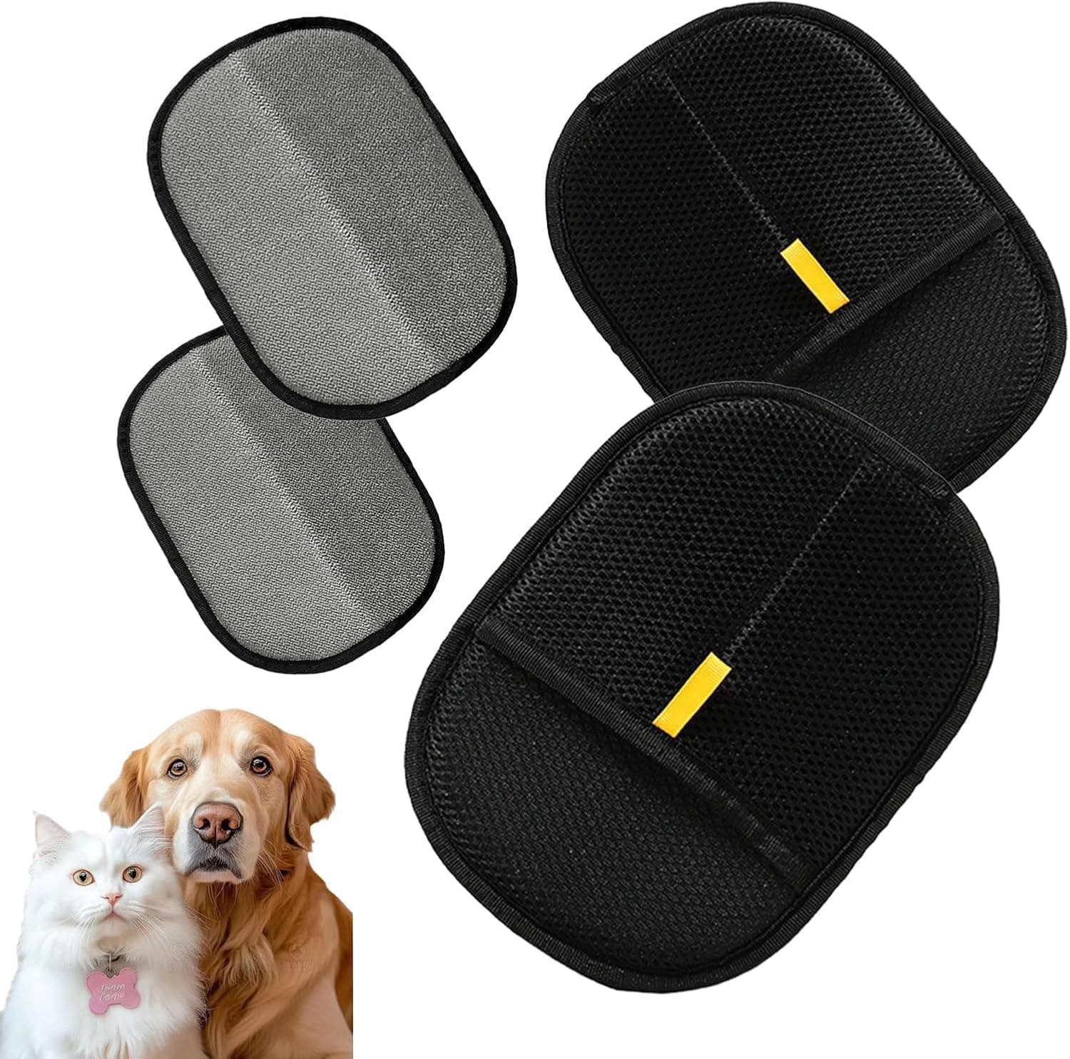 Double-Sided Pet Grooming Gloves - Electrostatic Hair Removal Tool, Cat & Dog Grooming (Plus size(2pcs)), photo 1 of 8