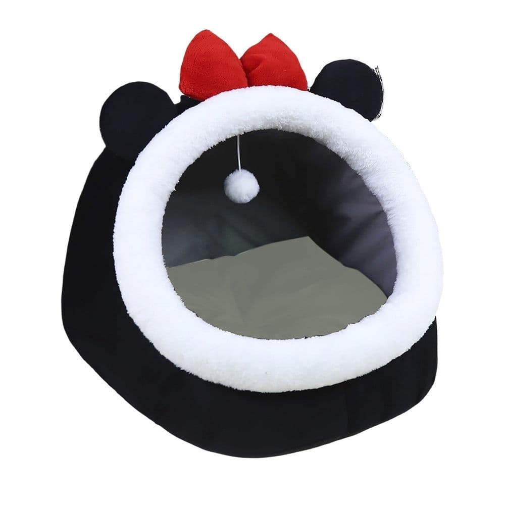 Cat Bed, Orthopedic Memory Foam Cat Beds for Indoor Cats, Enclosed Cave Design with Washable Inner Cushion, Cat House with Hanging Toy, photo 1 of 5